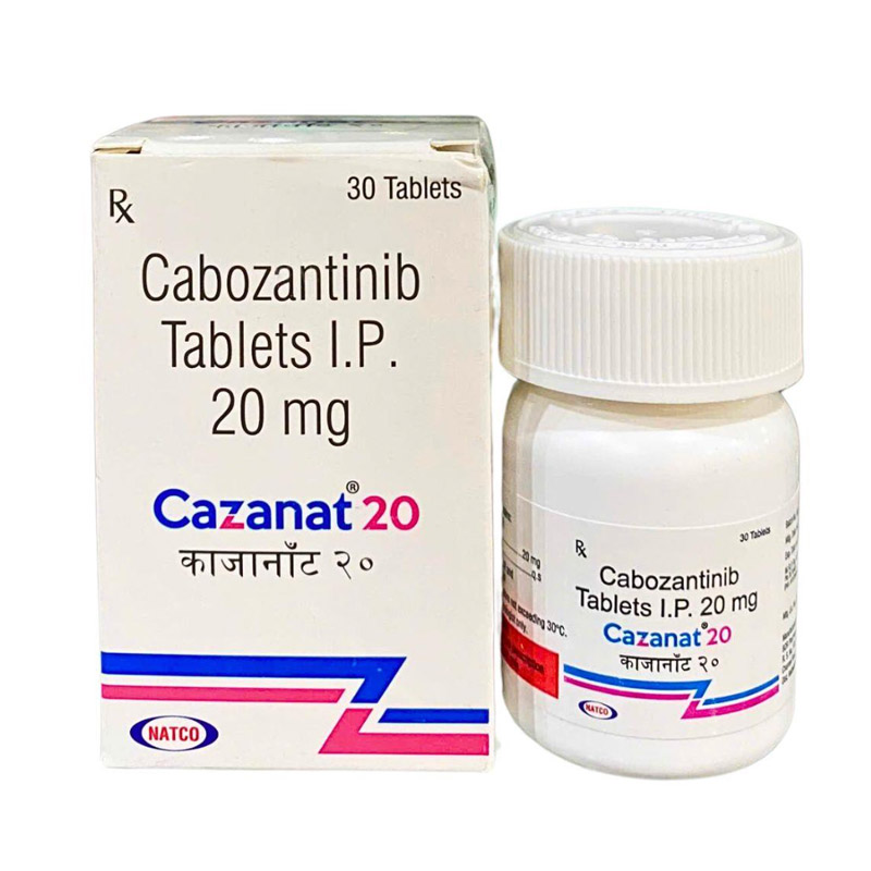 印度Natco卡博替尼（Cabozantinib）20mg*30粒/盒 Cazanat 184靶向药 40mg 60mg