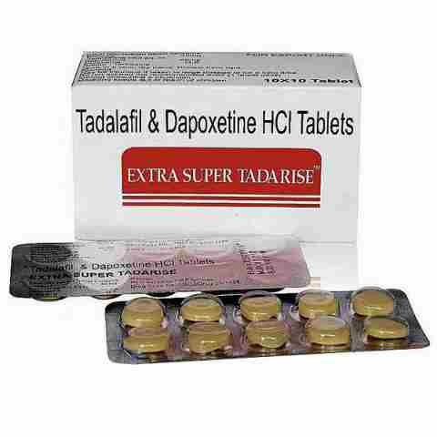 印度超级希爱力双效片Tadalafil ＆ Dapoxetine HCI Extra super tadarise Sunrise超希10粒 100粒