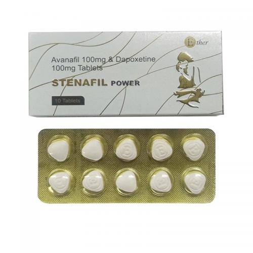 印度医尔白钻超级阿伐那非双效片 STENAFIL POWER Avanafil 100mg Dapoxetine 100mg Tablets