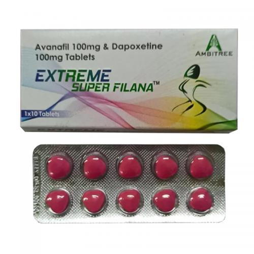 印度粉水鬼阿伐那非双效片 EXTREME SUPER FILANA Avanafil with Dapoxetine HCI Tablets